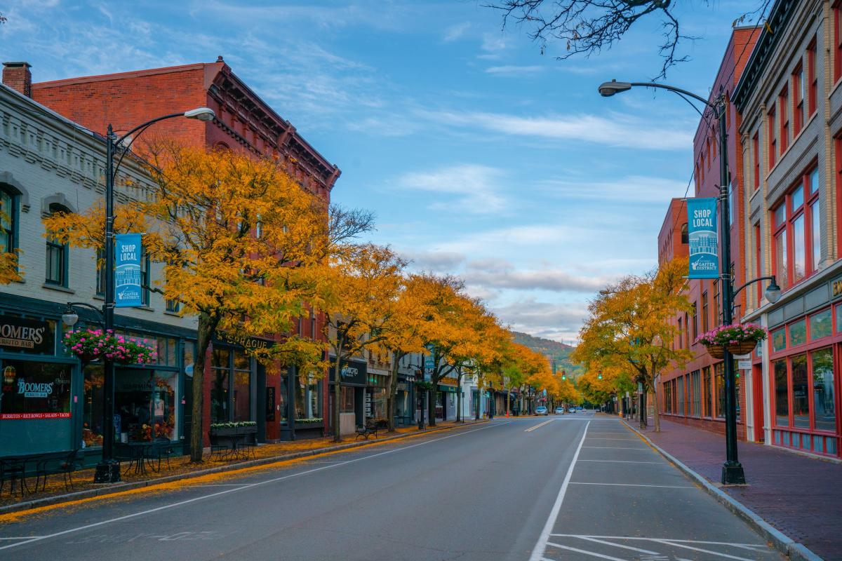 Market Street Historic Gaffer District in Corning New York