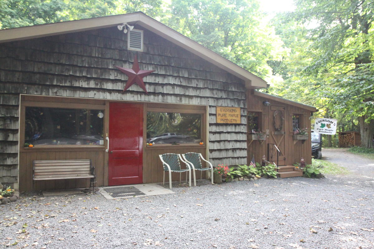 Exterior of maple sugar shack - Everson's Shortsville, NY