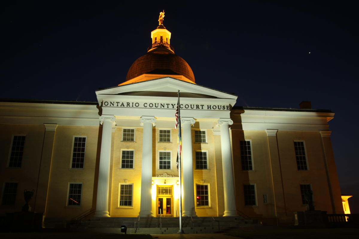 Ontario County Courthouse at Night