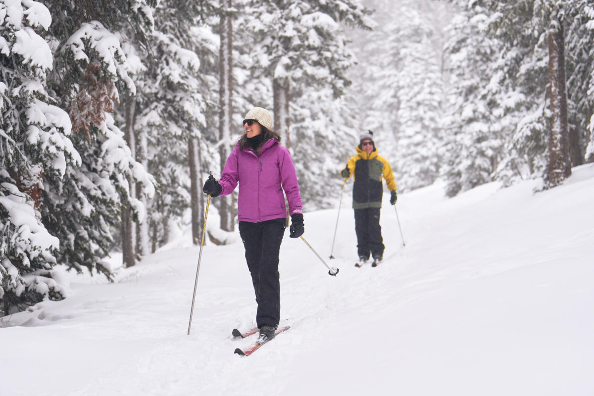 Cross country skiiers at Cameron Pass