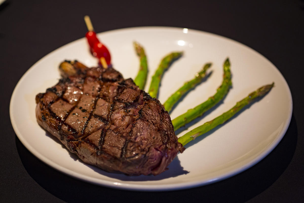 Steak dinner at Trolley Steaks and Seafood