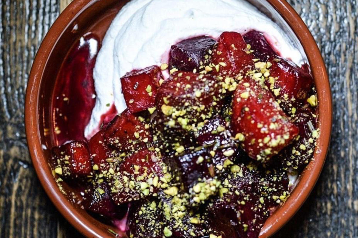 Beets and Whipped Cheese at Copper Spoon