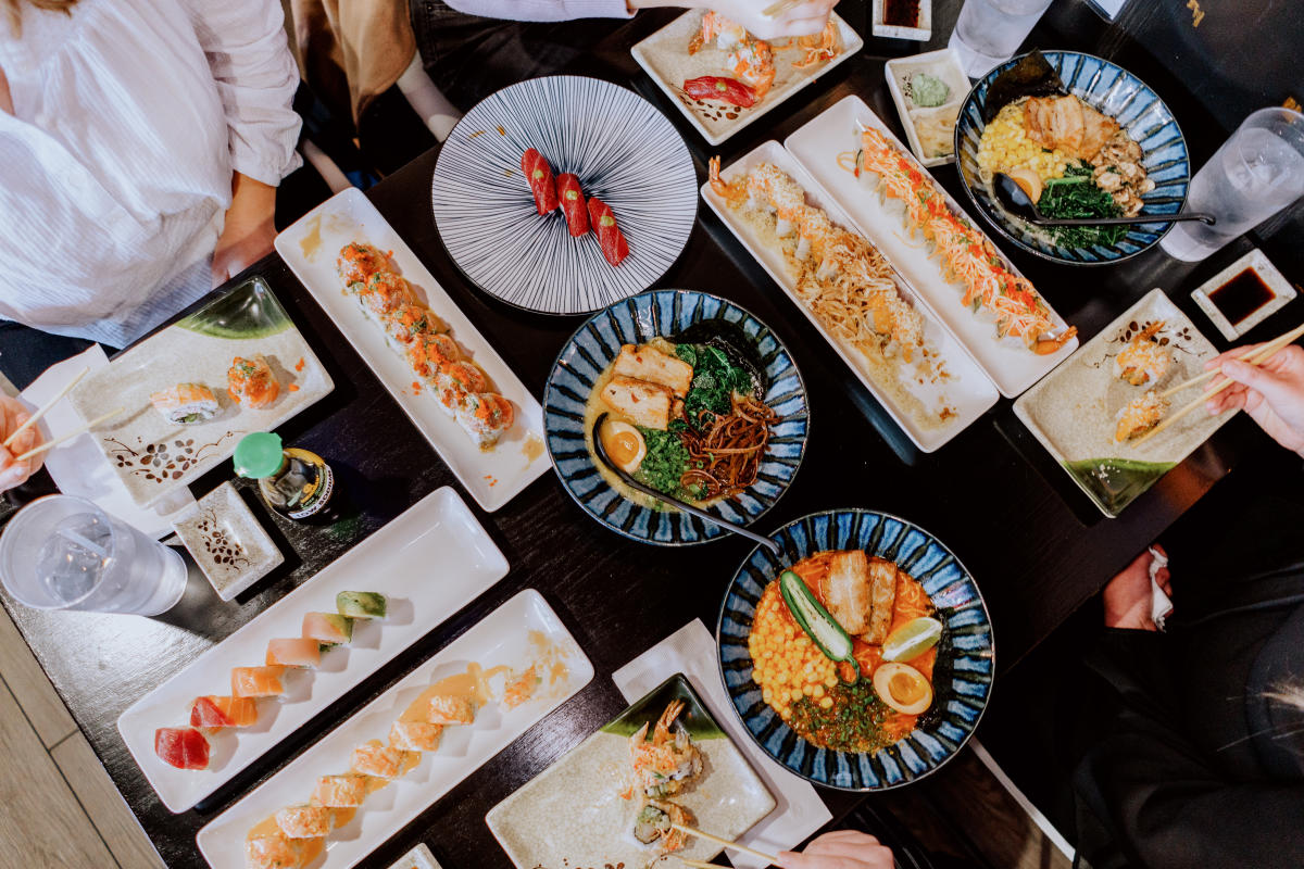 Sushi array at Haru Sushi Izakaya