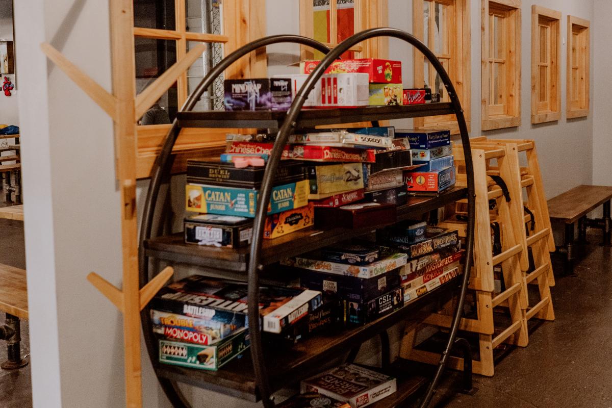 Board games at Hop River Brewing