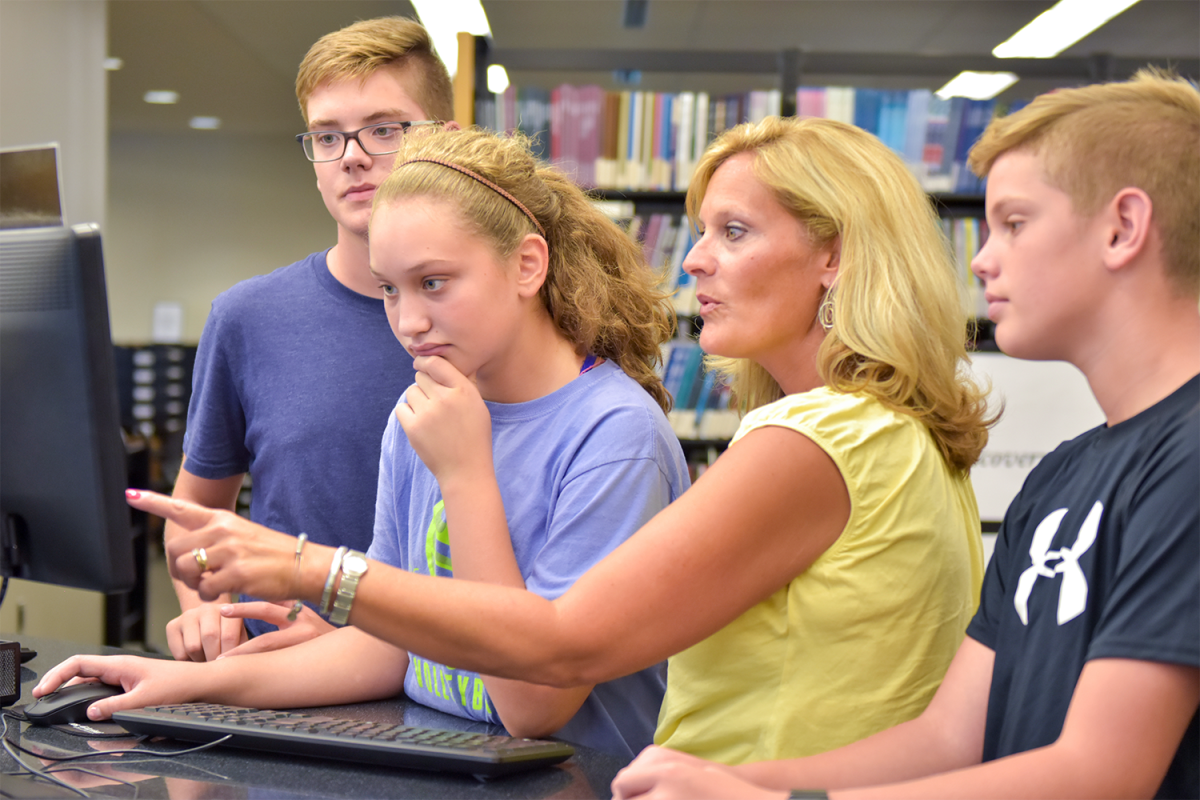 Family Researching at the Genealogy Center