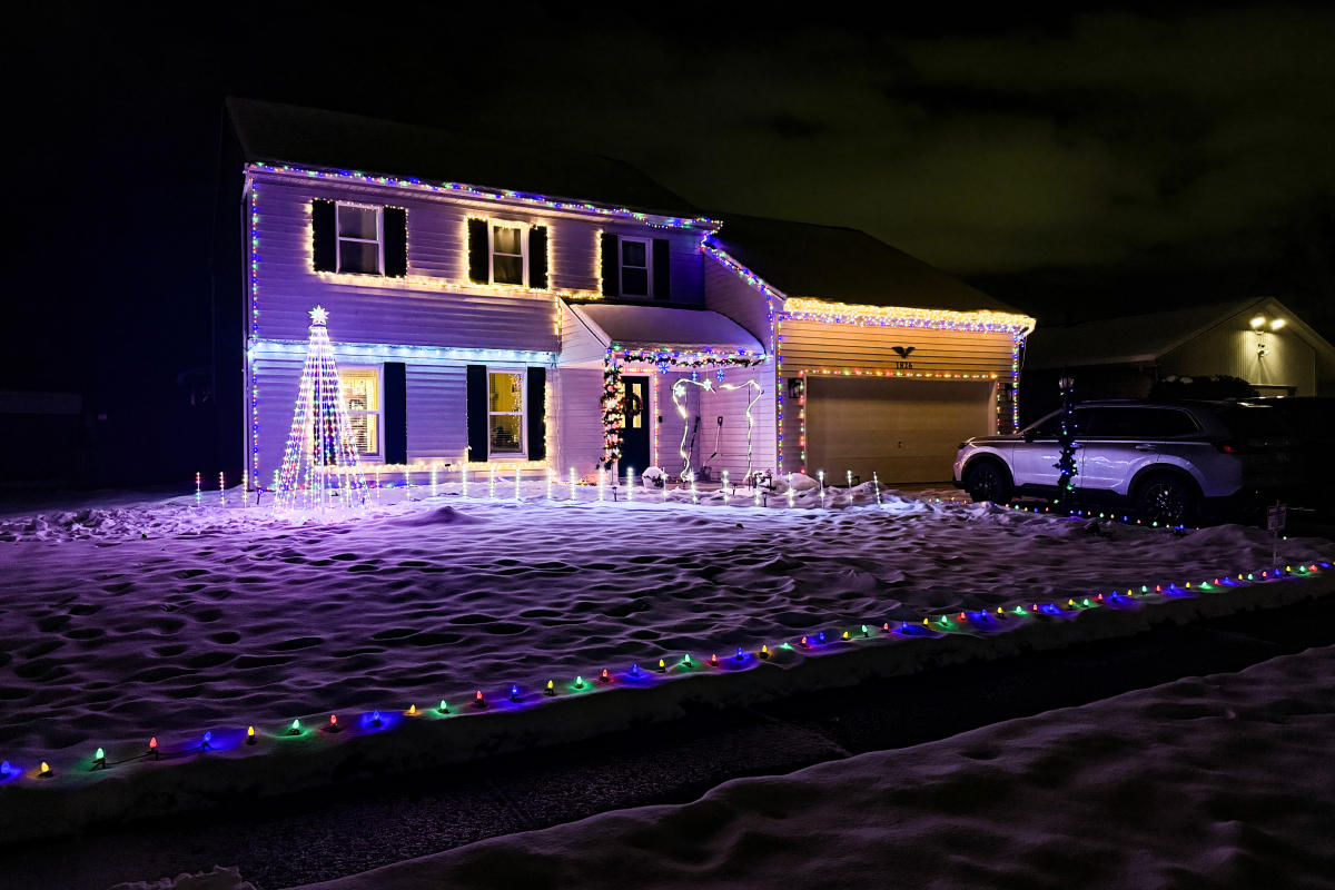 Holiday lights on display at 1826 Connaught Court in Fort Wayne