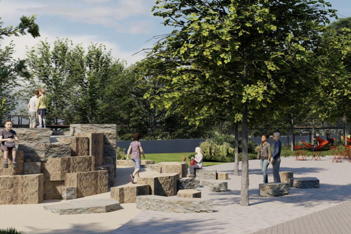 Phase IIB rendering of Riverfront Fort Wayne