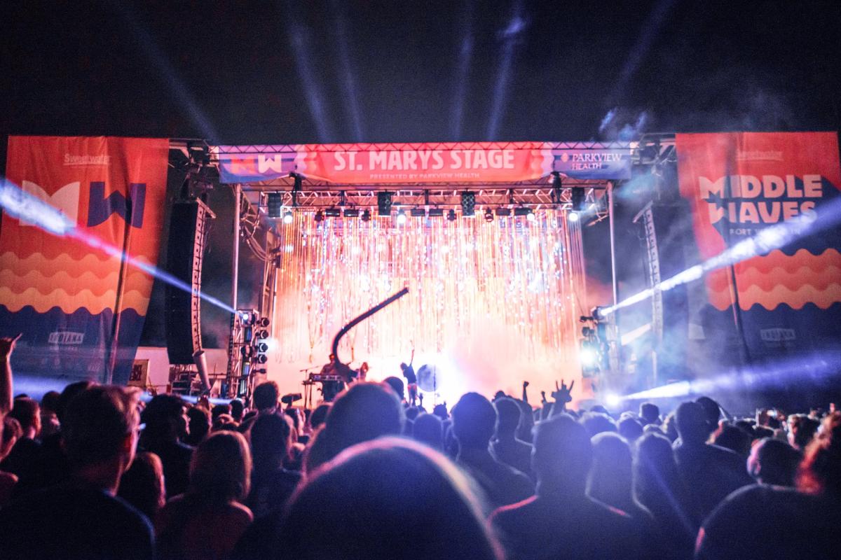 Middle Waves Stage at Night