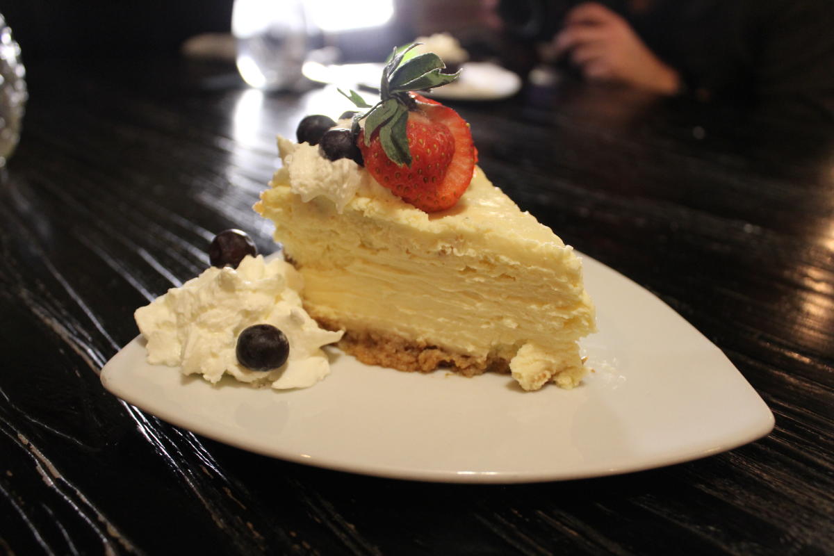 Slice of cheesecake at Cellar Door