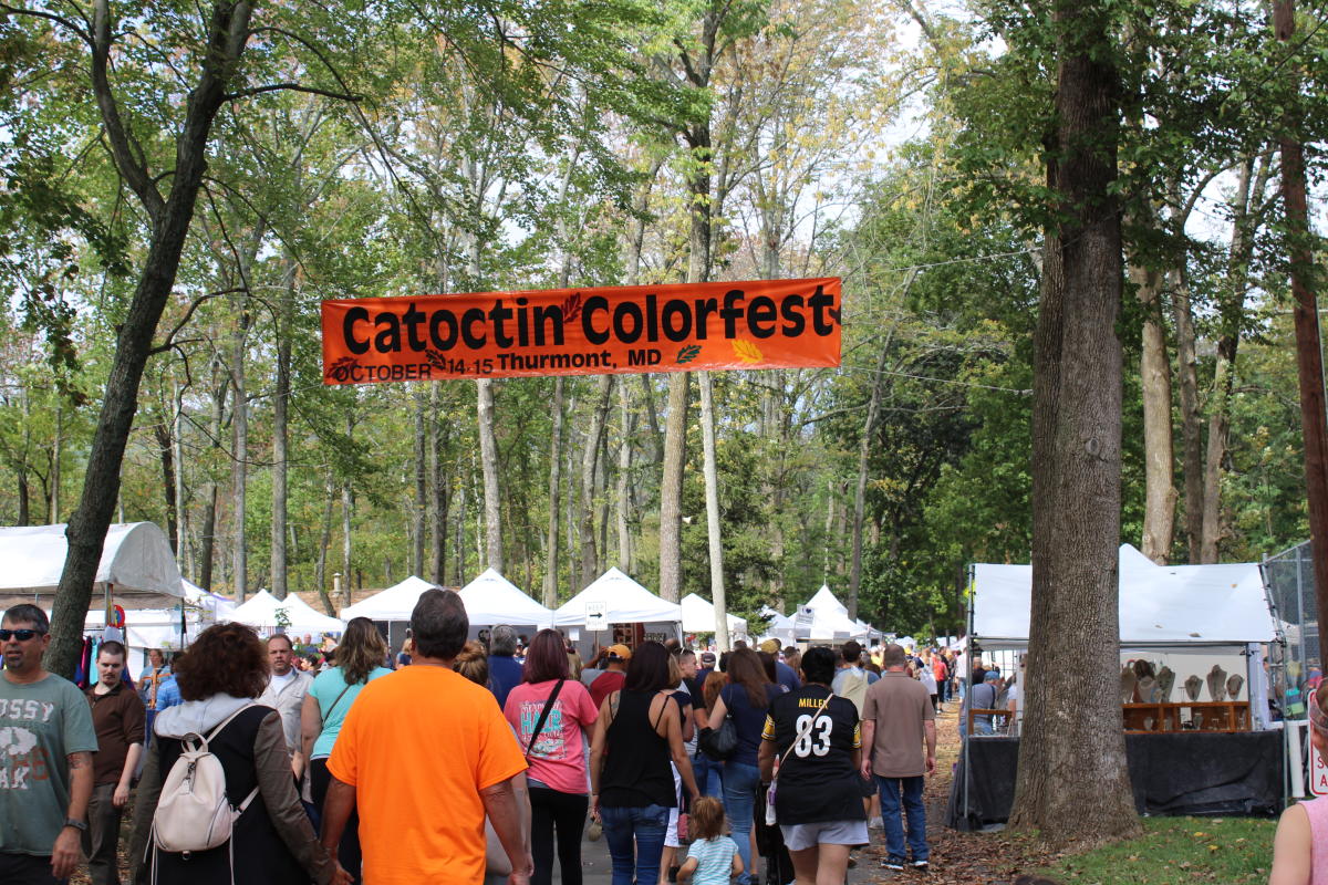 Crowd walking into the Catoctin Fest held in Thurmont, MD