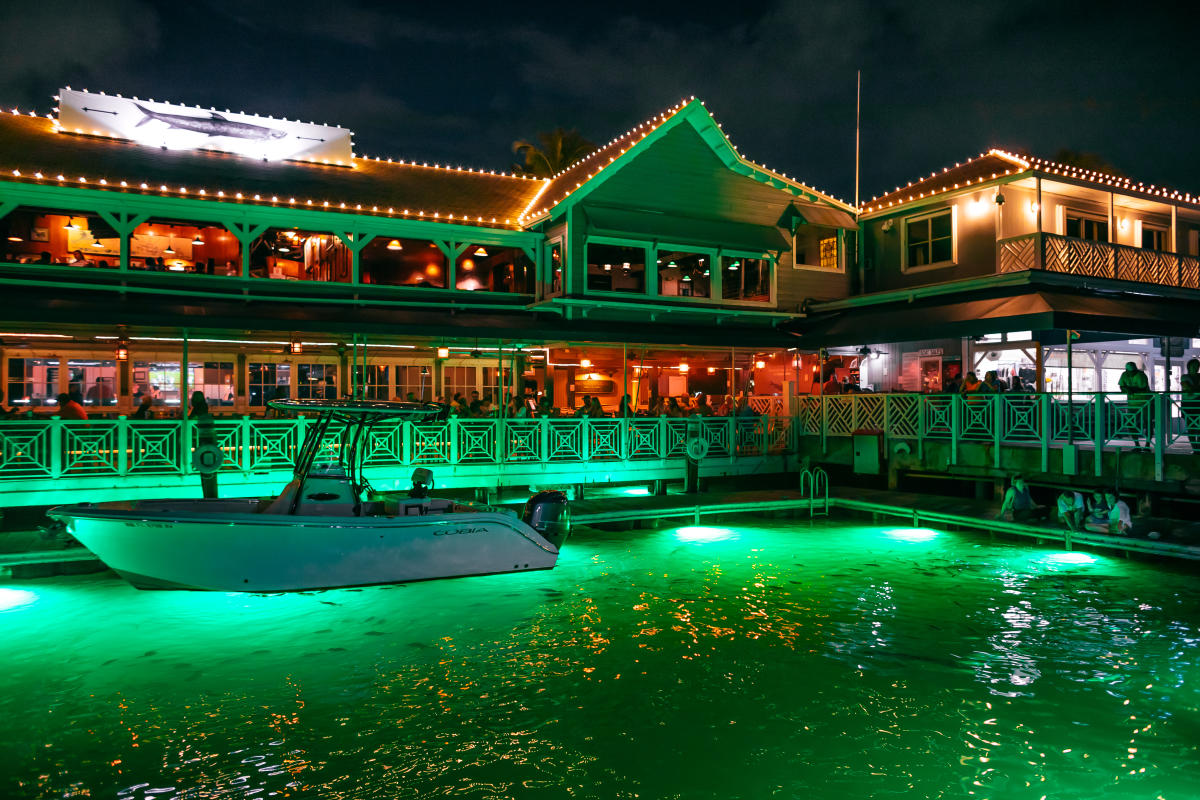 15th St Fisheries with view to iconic Lauderdale Marina.