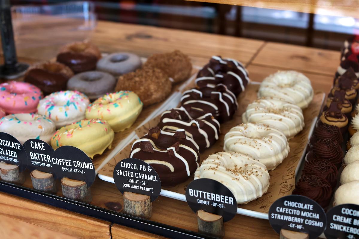 A view of the vegan donuts from Parlour Vegan Bakery