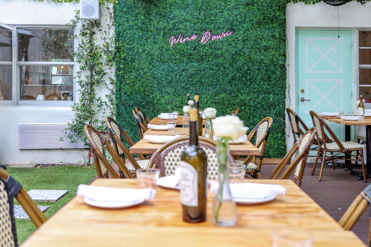 View of the inside of the Wine Garden