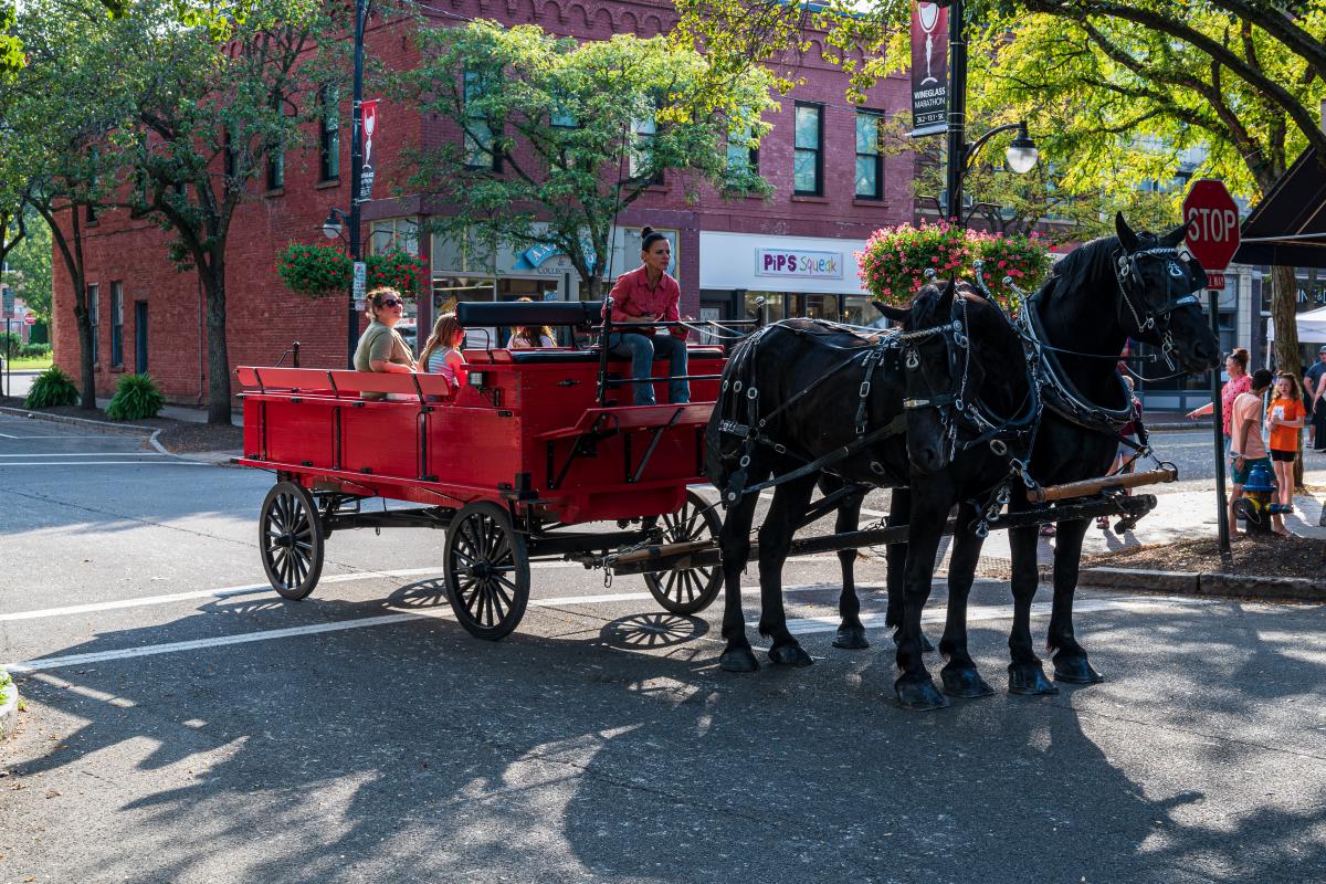 Horse-drawn carriage rides at HARVEST