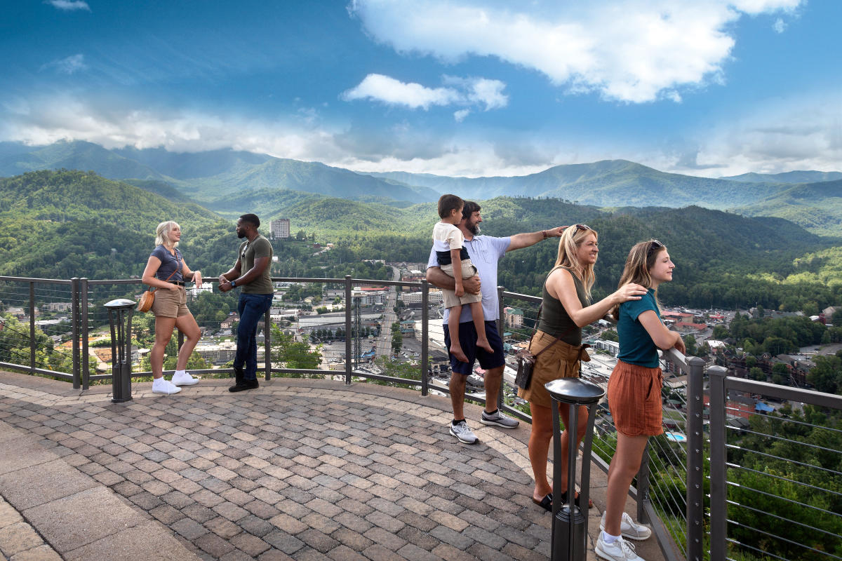 People watching over from Gatlinburg SkyPark