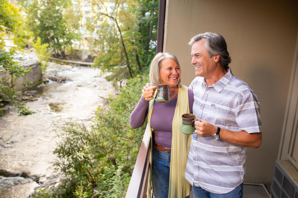 couple at hotel balcony