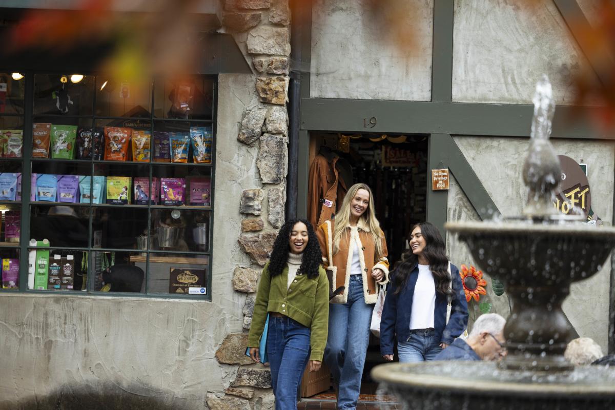 Friends shopping in The Village