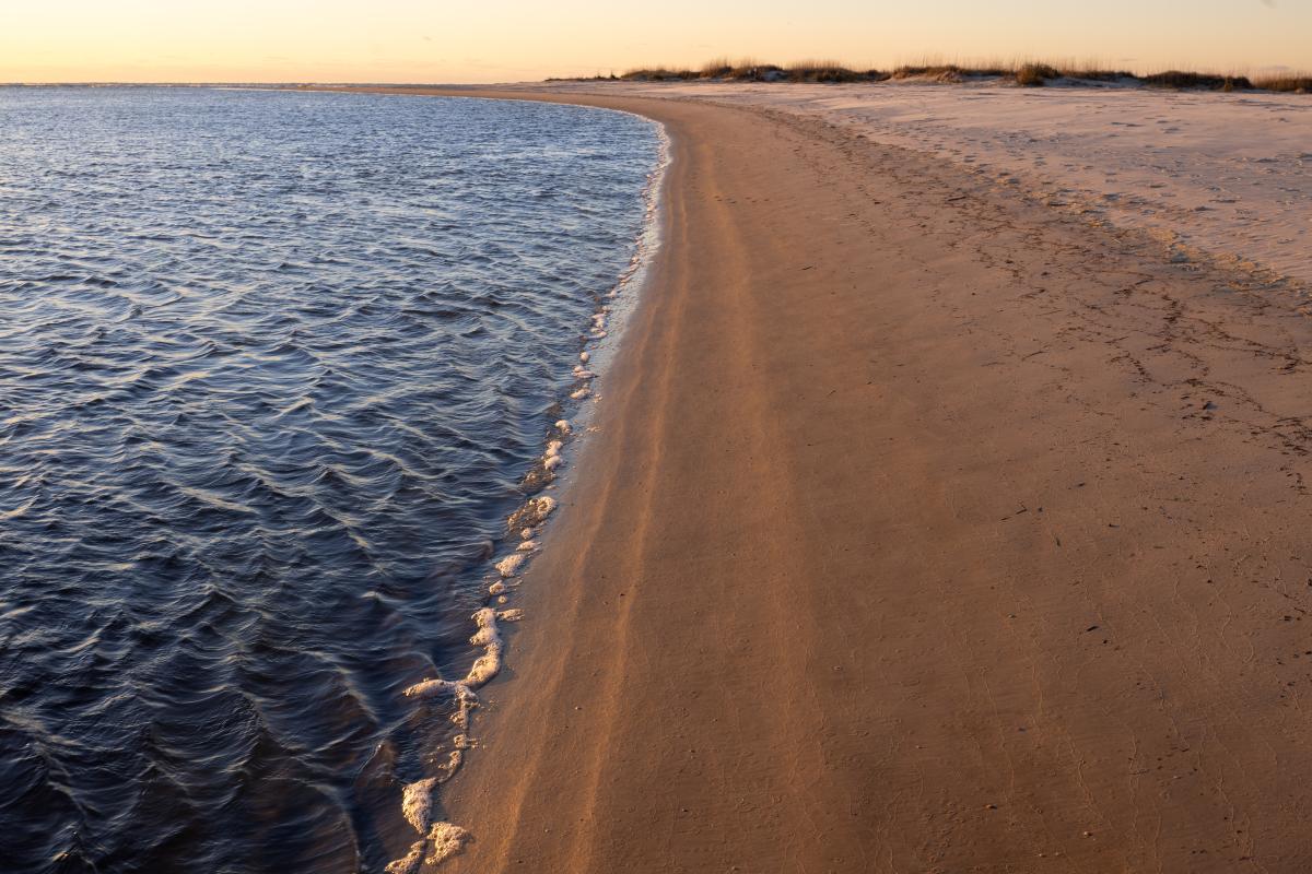 Coast of East Beach on St. Simons Island, Georgia