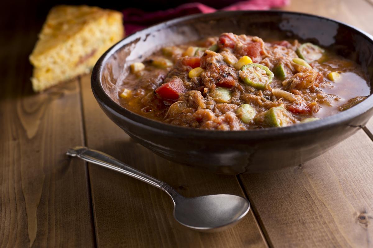 A hearty mixture of stewed meat and vegetables, Brunswick Stew is a staple dish in the Golden Isles