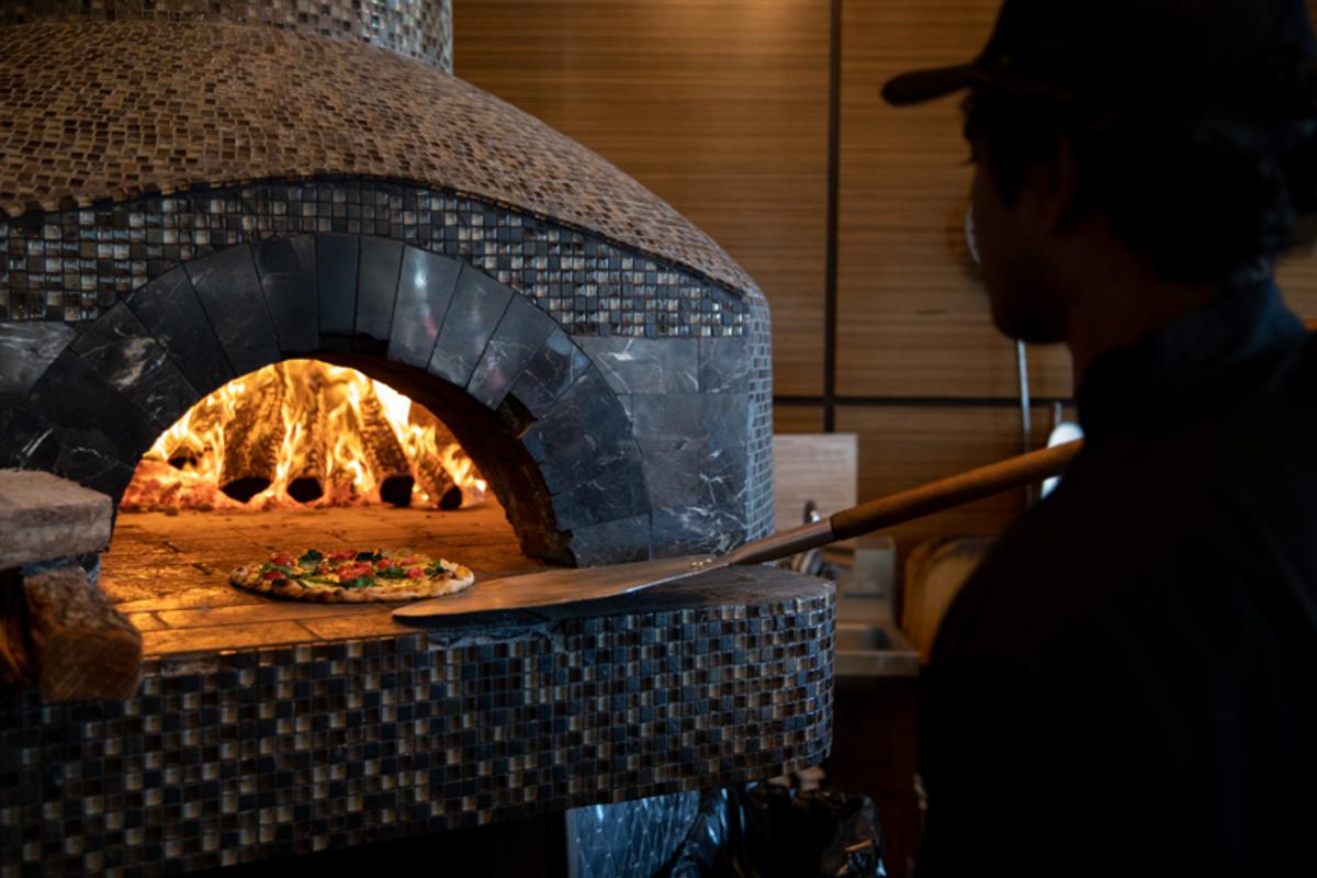 Wood-fired pizza at Ember