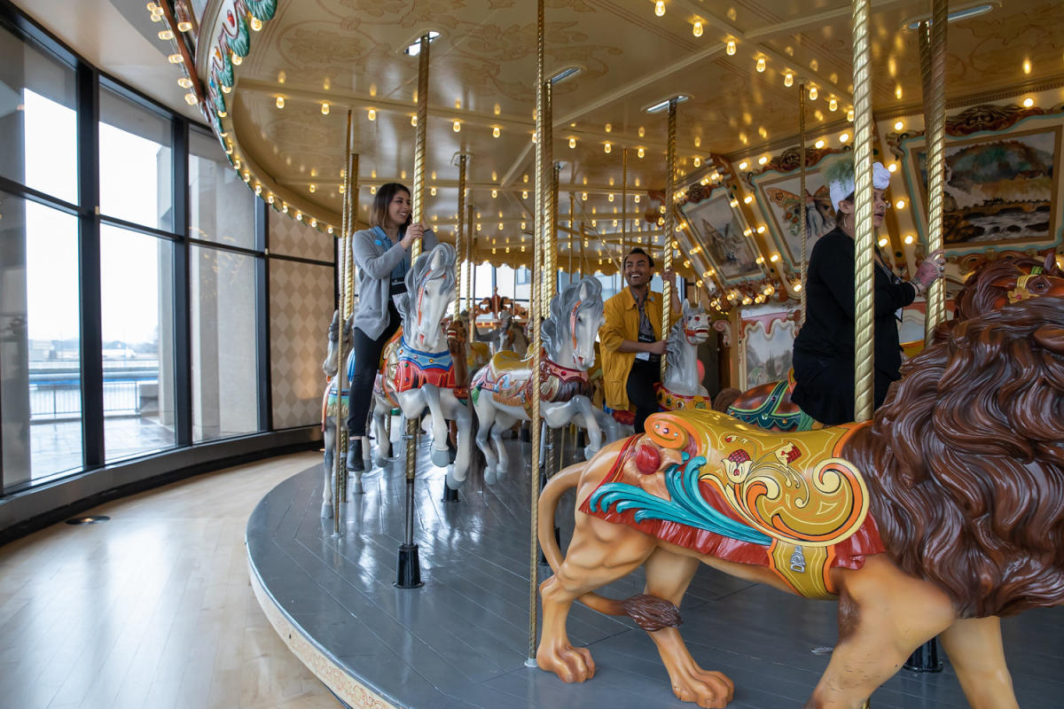Fact: The Spillman Carousel consists of 44 hand-carved wooden horses.