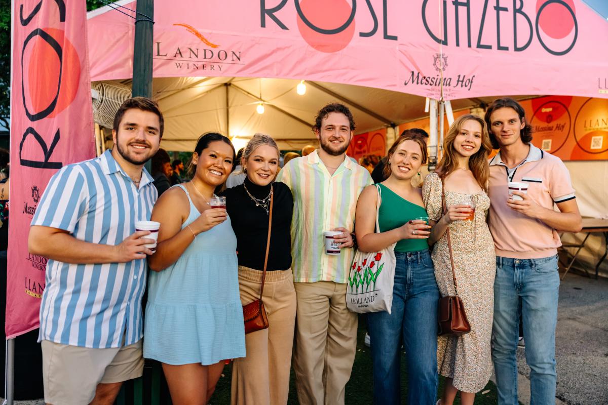 Visitors at Rose Gazebo at GrapeFest