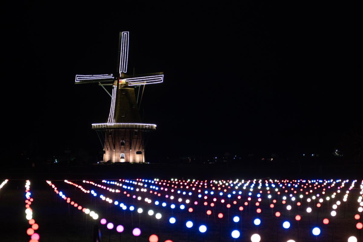 Magic At the Mill Light Display