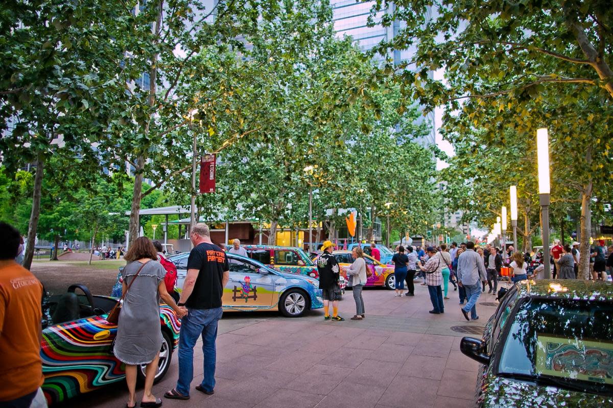 Art Car Parade Sneak Peek at Discovery Green