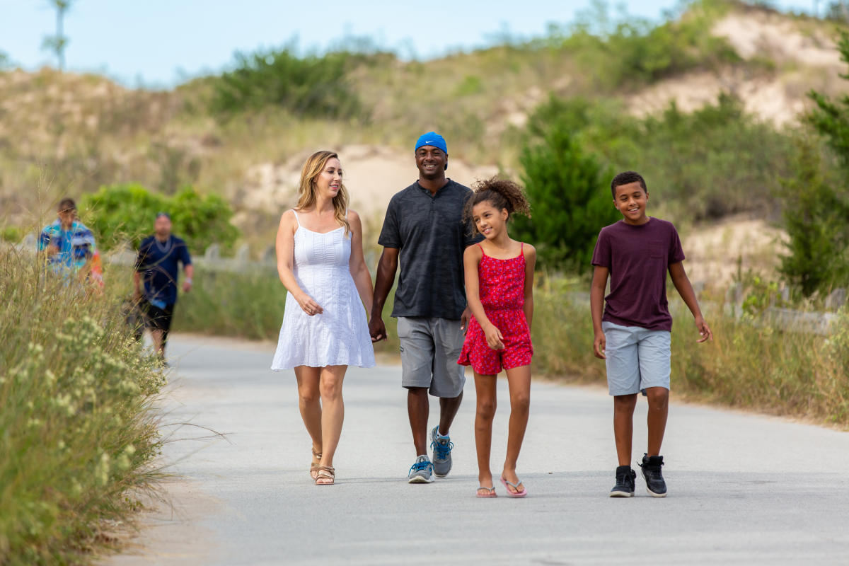 Family on West Beach on Lake Michigan in Portage