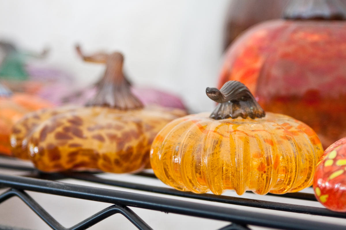 Hot Blown Glass Pumpkins | Hendricks County