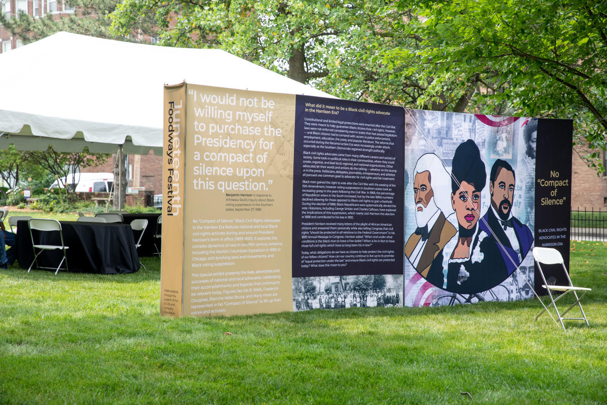 Juneteenth Foodways Festival Indianapolis signage