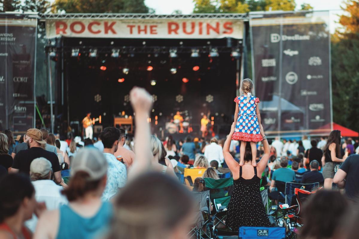 Rock the Ruins stage Holliday Park