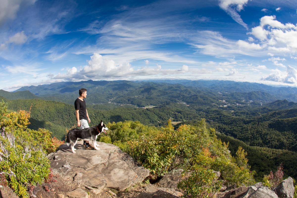 Pinnacle Park - John Smith and Scout (Husky) by Nick Breedlove