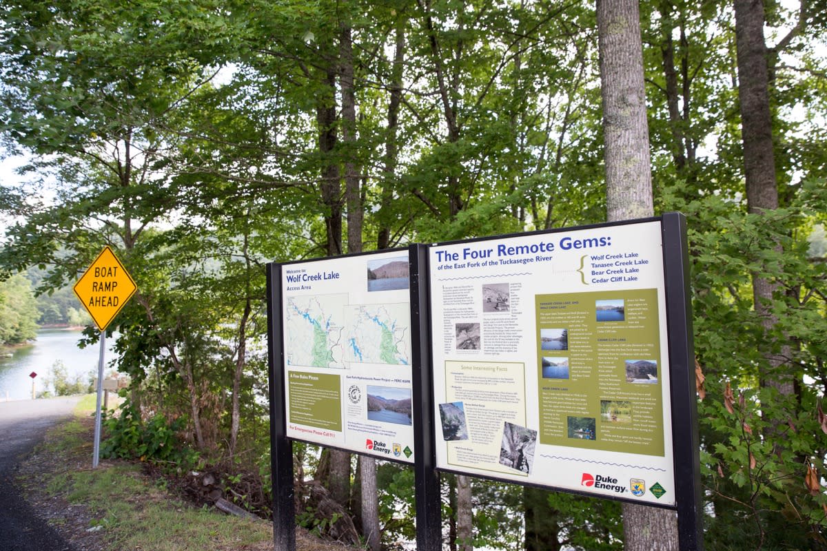 East Fork Lake Sign