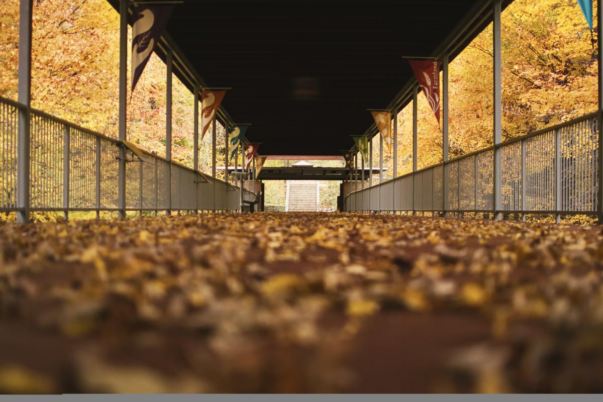 Covered walkway at the nature center