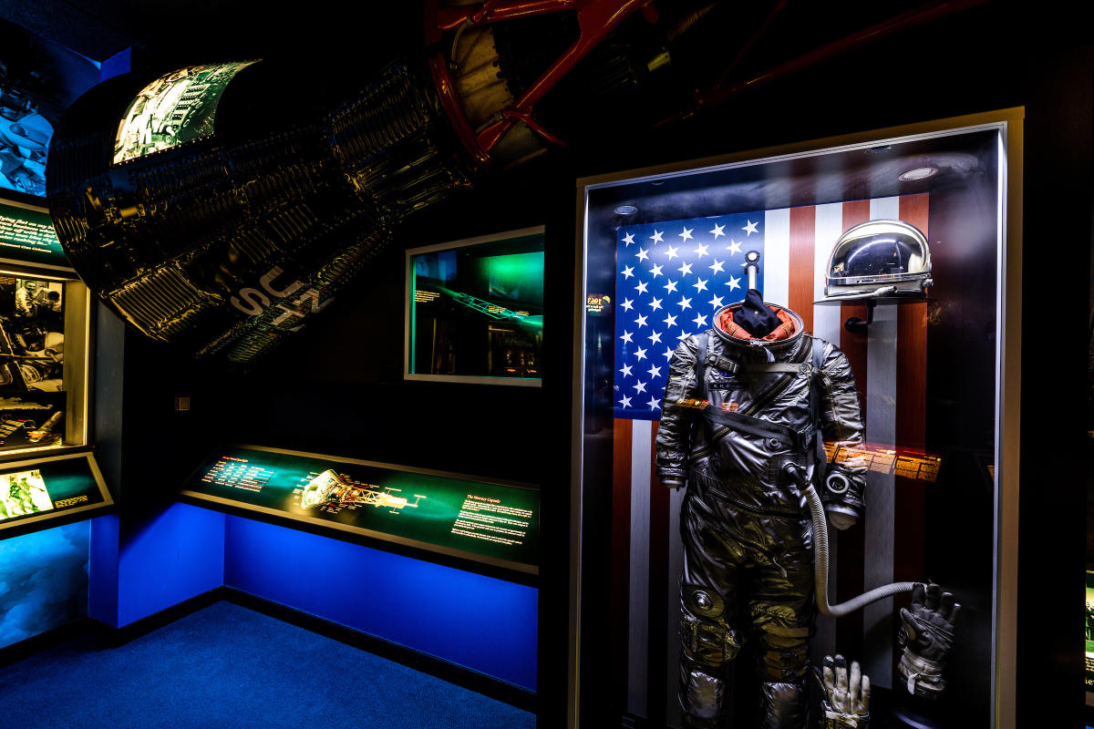 Exhibit of American Astronaut Uniform at the Cosmosphere.