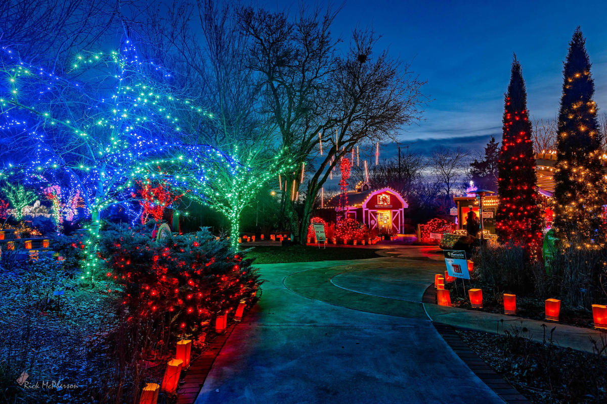 Illuminations Christmas Lights in Botanica Wichita, KS