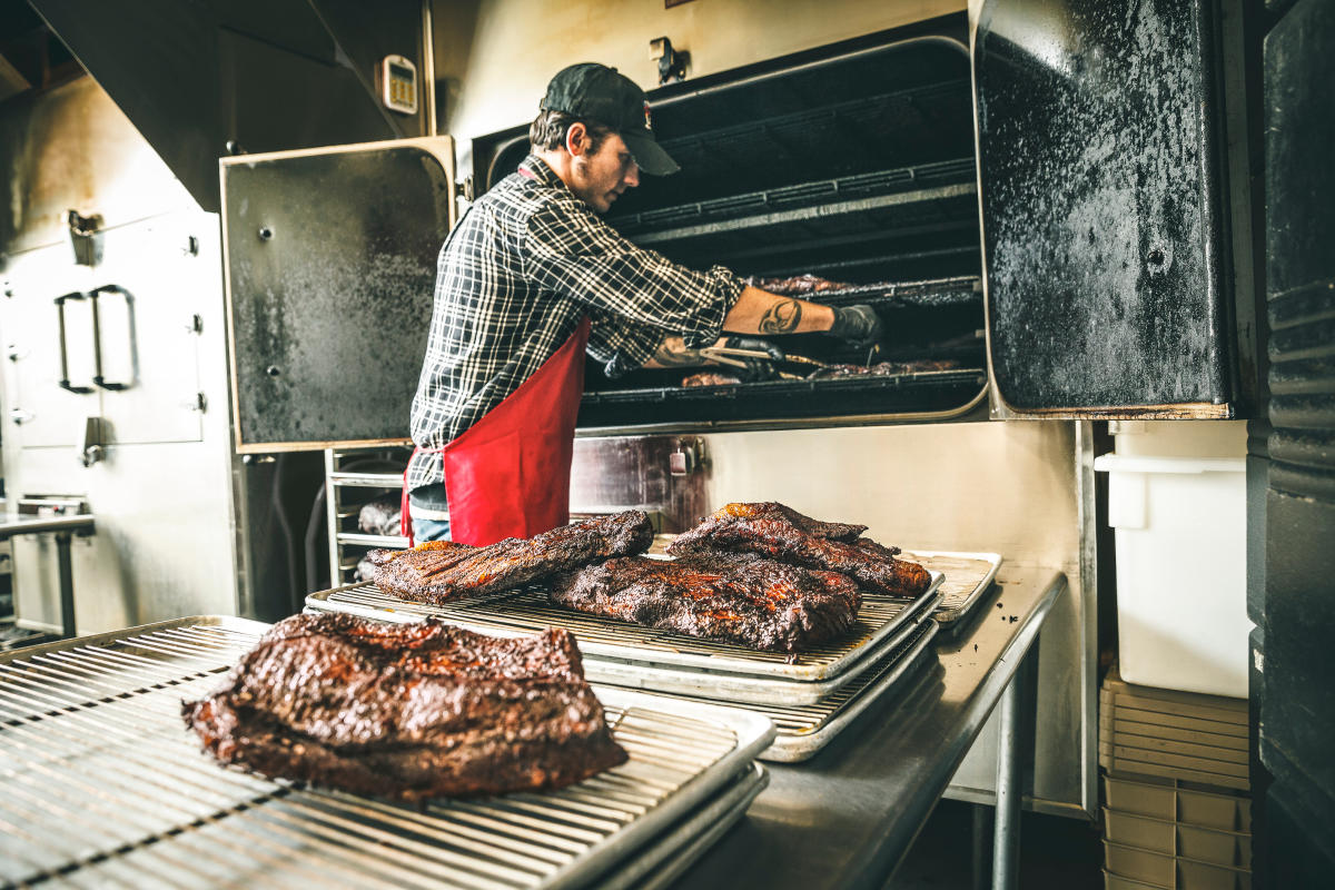 Pitmaster at Joe's BBQ in Kansas City, KS