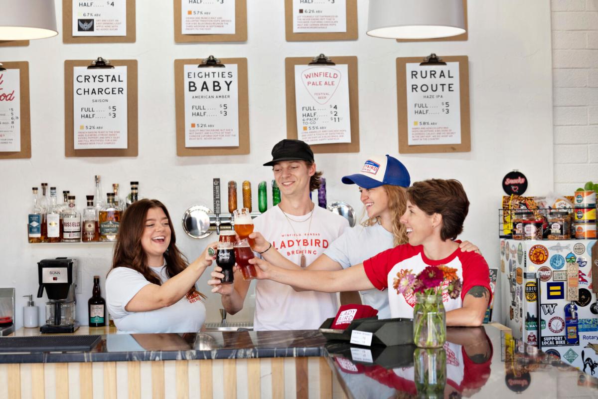 Group cheers their brews at Ladybird Brewing