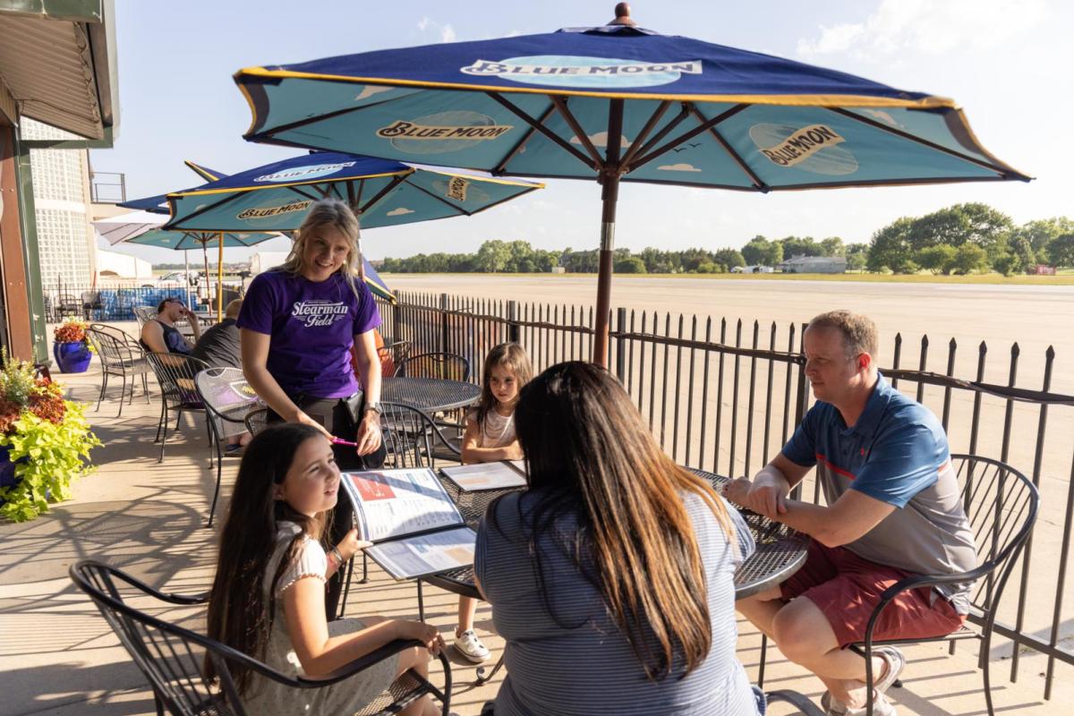 Family dines at Stearman Field Bar & Grill