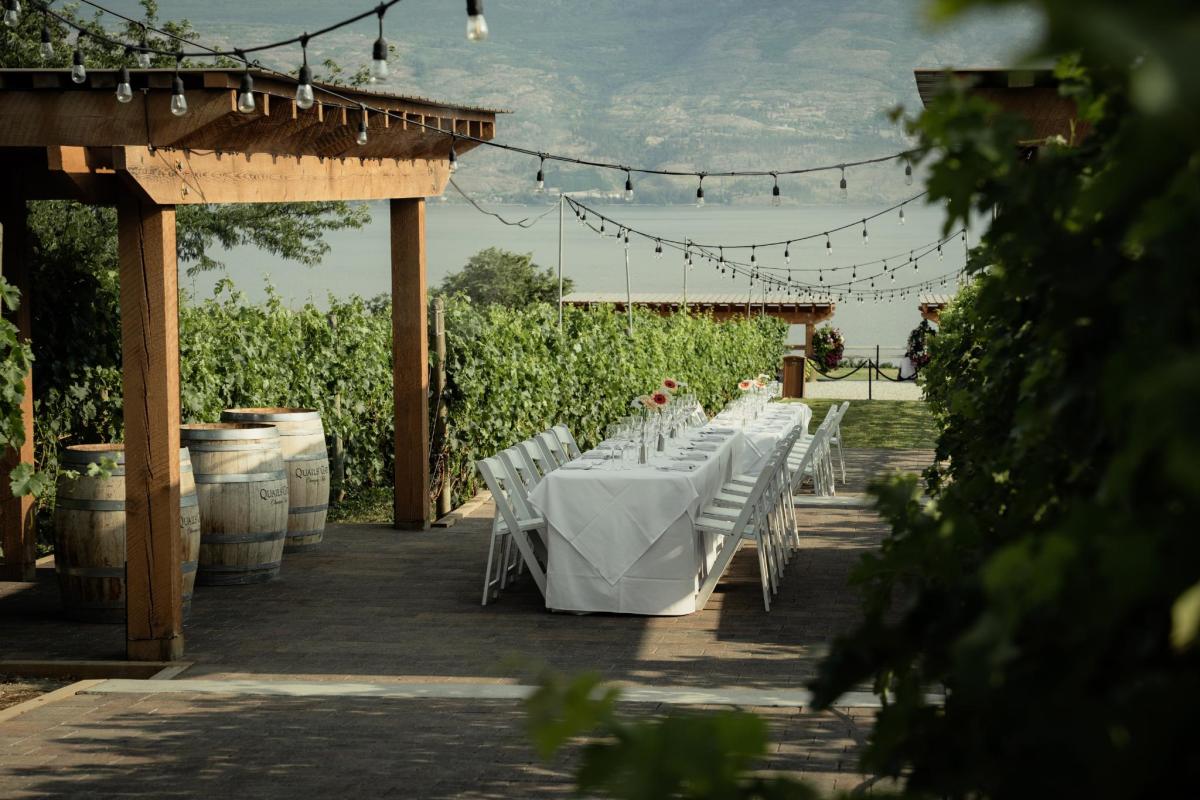 Dinner in the Vineyard setup at Quails Gate Winery 3