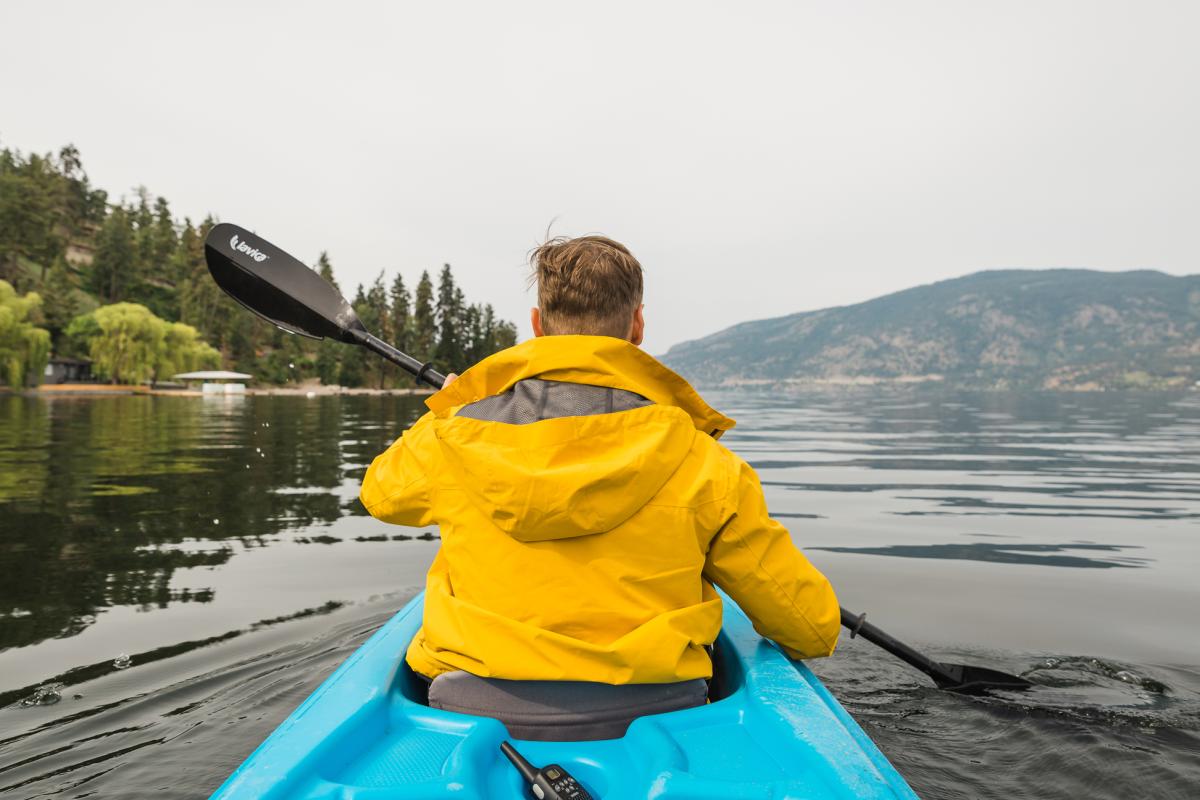 Kayaking on Okanagan Lake