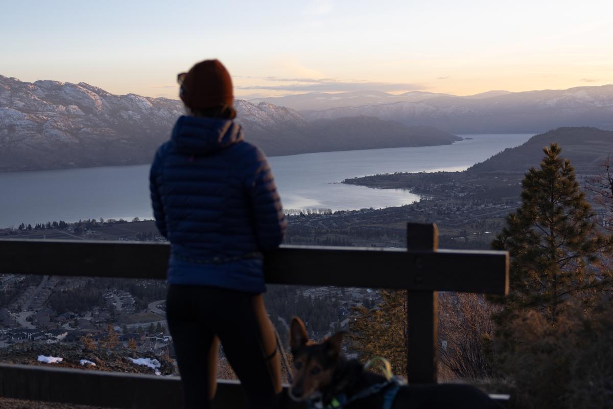 Mt. Boucherie Lookout in Spring looking over Okanagan Lake West Kelowna