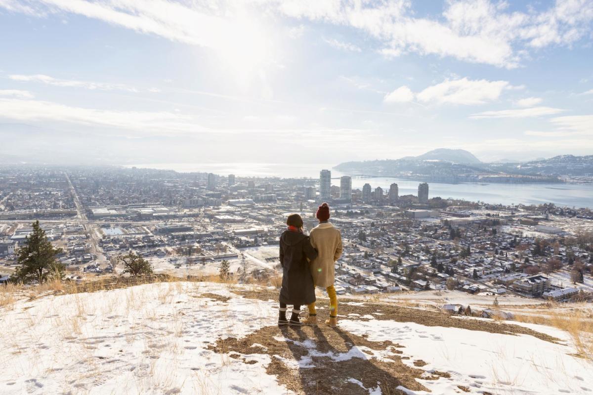 Snowy Mountain Lookout of Downtown