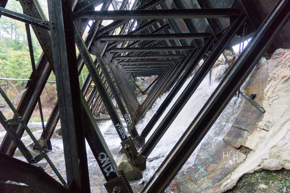 Steel supports of Redridge Dam