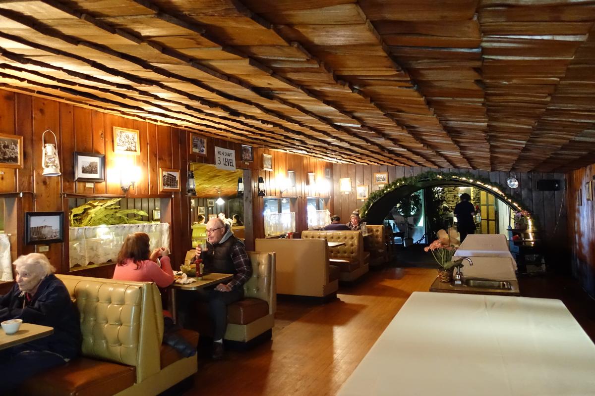 People dining in The Hut