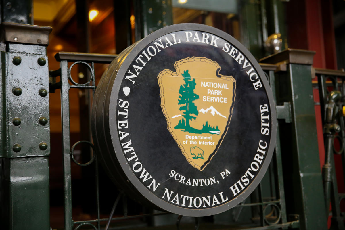 The National Park Service Logo at Steamtown National Historic Site