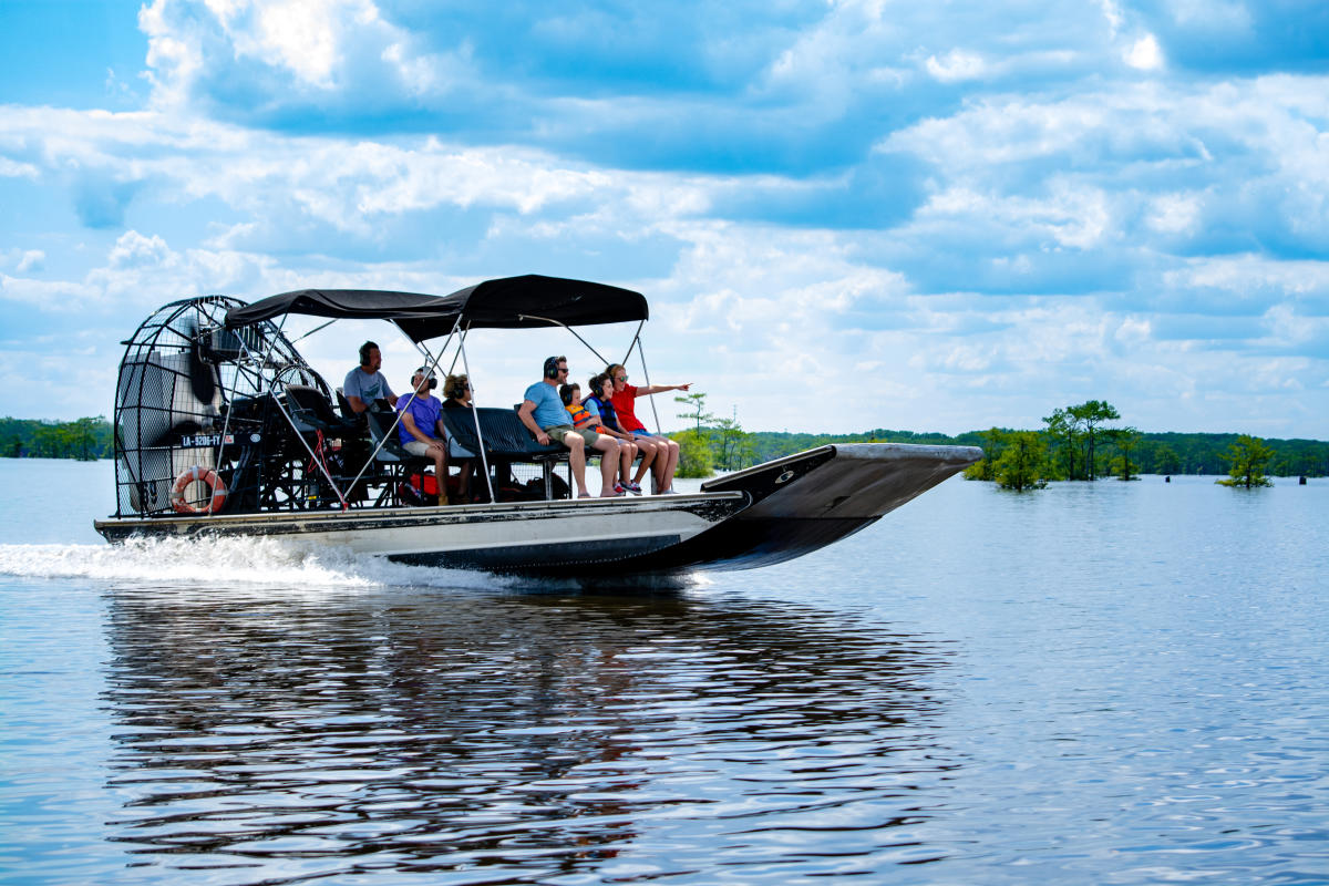 Family on an Airboat