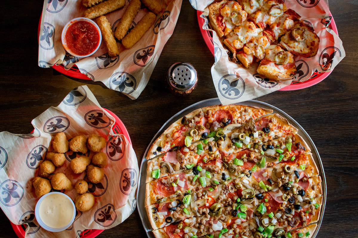 BJ's Pizza Food Spread