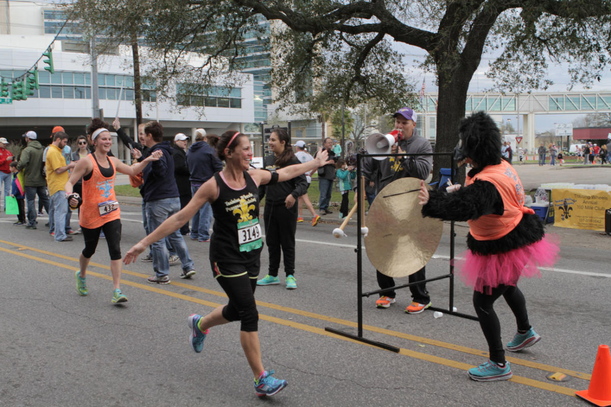 Runners completing Zydeco Marathon